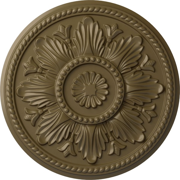 Ekena Millwork Edinburgh Ceiling Medallion (Fits Canopies up to 5 1/4"), 18"OD x 1 3/4"P, Mississippi Mud CM18EDMMF - main